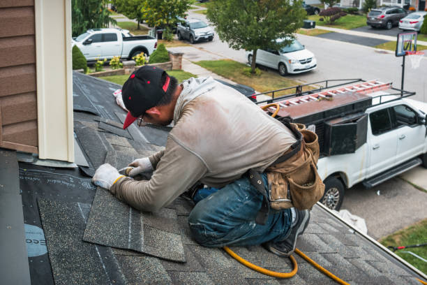 Professional Emergency Roof Repair technician working in Rebuck, PA